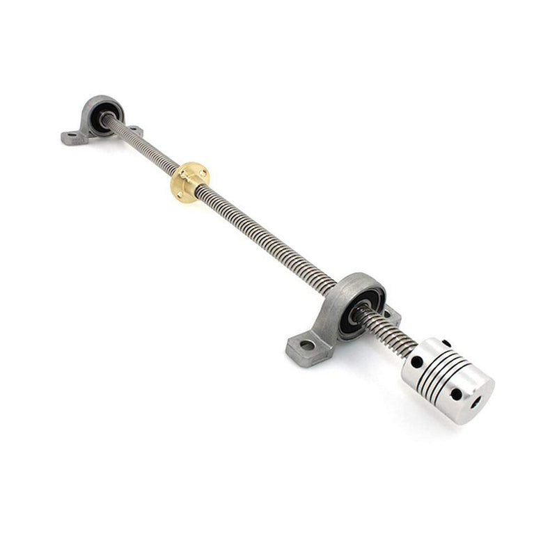 LC LICTOP 8mm Diameter Rod 3D Printer 200mm T8 Lead Screw Nut Set（Lead Screw+Copper Nut +Pillow Bearing Block+Coupler) - NewNest Australia