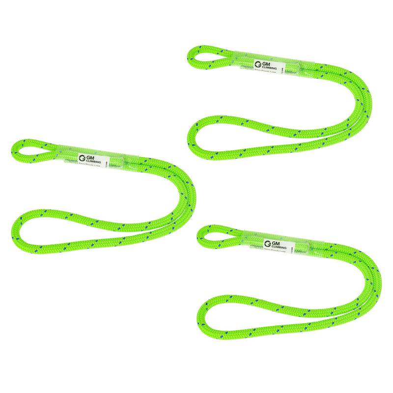 GM CLIMBING 6mm Prusik Cord Pre-Sewn 12in Prusik Loop for Climbing Arborist Rescue Mountaineering General Outdoor Use Fluorescent green (Pack of 3) - NewNest Australia