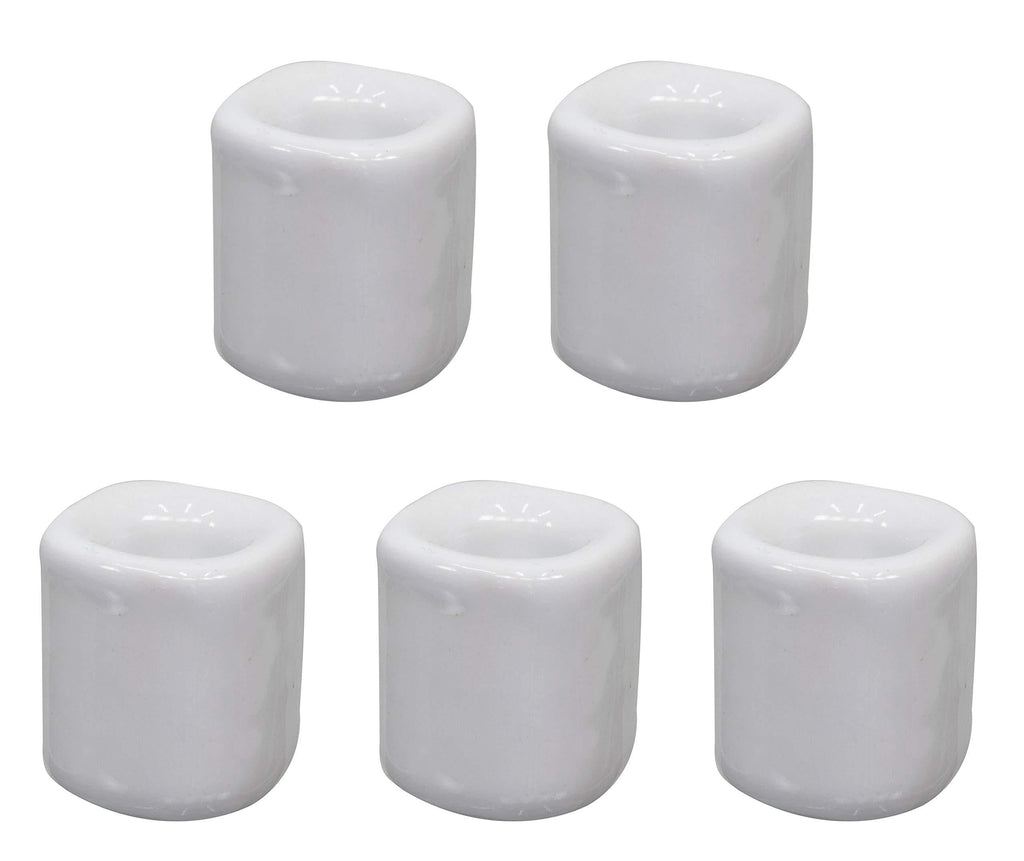 NewNest Australia - Clarity & Muse 5 Pcs Ceramic Chime Ritual Spell Candle Holders - White 