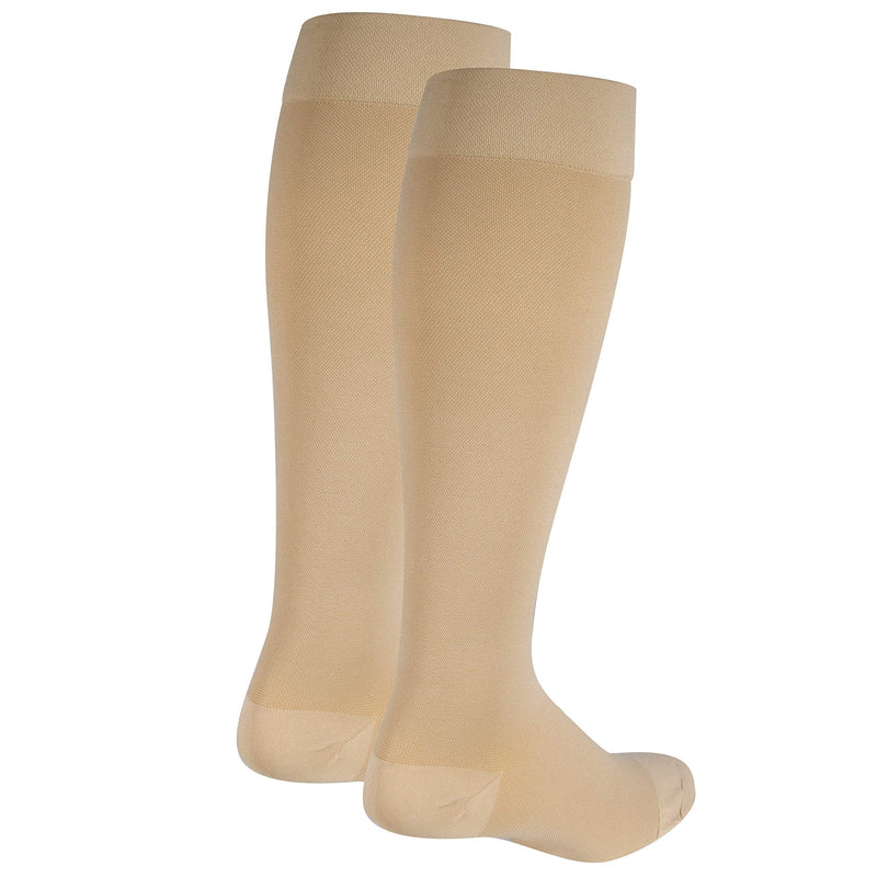 NuVein Medical Compression Stockings, 20-30 mmHg Support for Women & Men, Knee Length, Closed Toe, Beige, 3X-Large - NewNest Australia