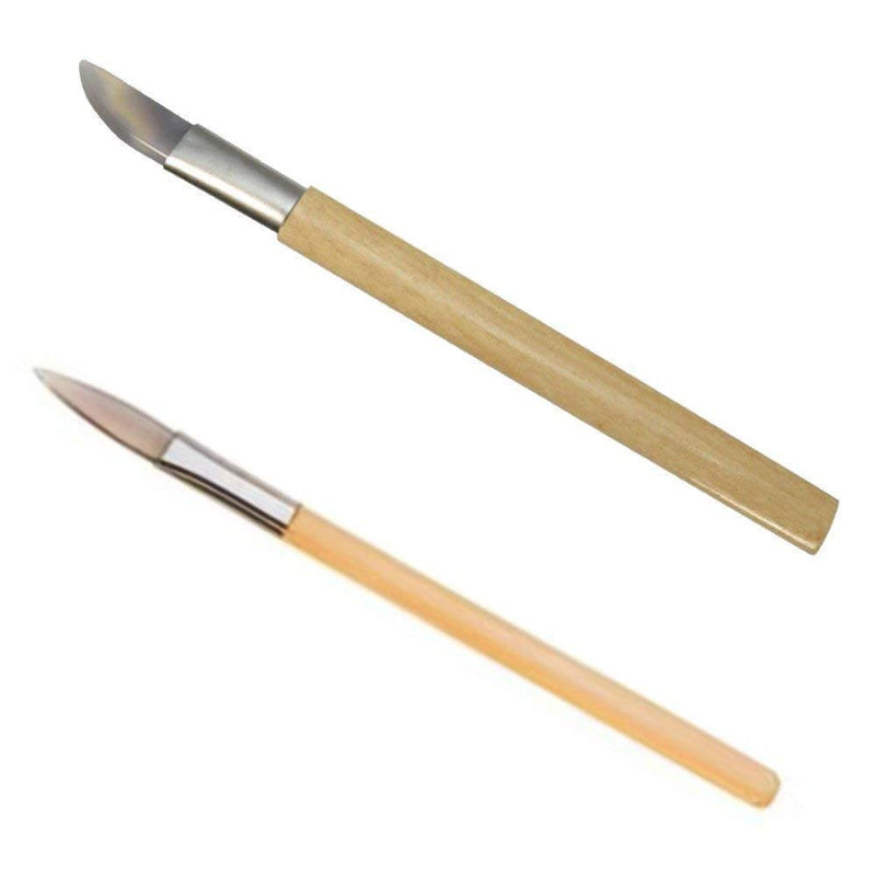 Chiloskit 2PCS Agate Polishing Burnisher Agate Knife Gold Silver Jewellery Clay Craft Jewellers Tool 2Pics - NewNest Australia