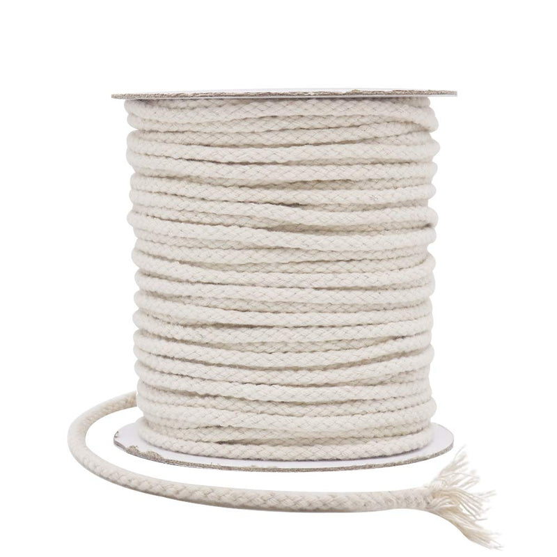 Tenn Well 5mm Macrame Cord, 165Feet Braided Cotton Macrame Rope for Plant Hangers Wall Hangings Dream Catchers DIY Crafts (Beige) Beige - NewNest Australia