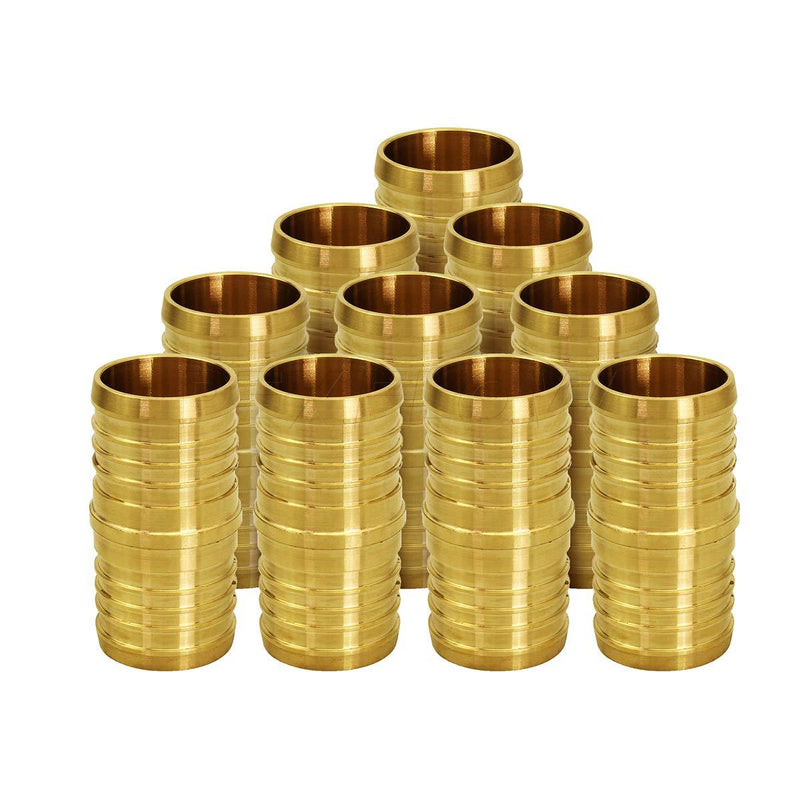 Supply Giant FQDQ0100-10 X PEX Straight Coupling Barb Pipe Fitting 1" (Pack of 10), 1 Inch, Brass (10 pack) - NewNest Australia