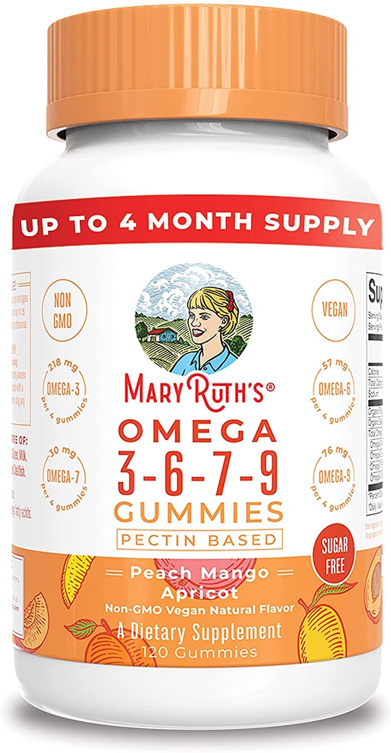 Omega 3 6 7 9 | Up to 4 Month Supply | Omega 3 Supplement | Vegan Omega 3 Gummies for Heart Health & Energy Support | Flaxseed Oil | No Fish Taste | Non-GMO | Gluten Free | 120 Count - NewNest Australia