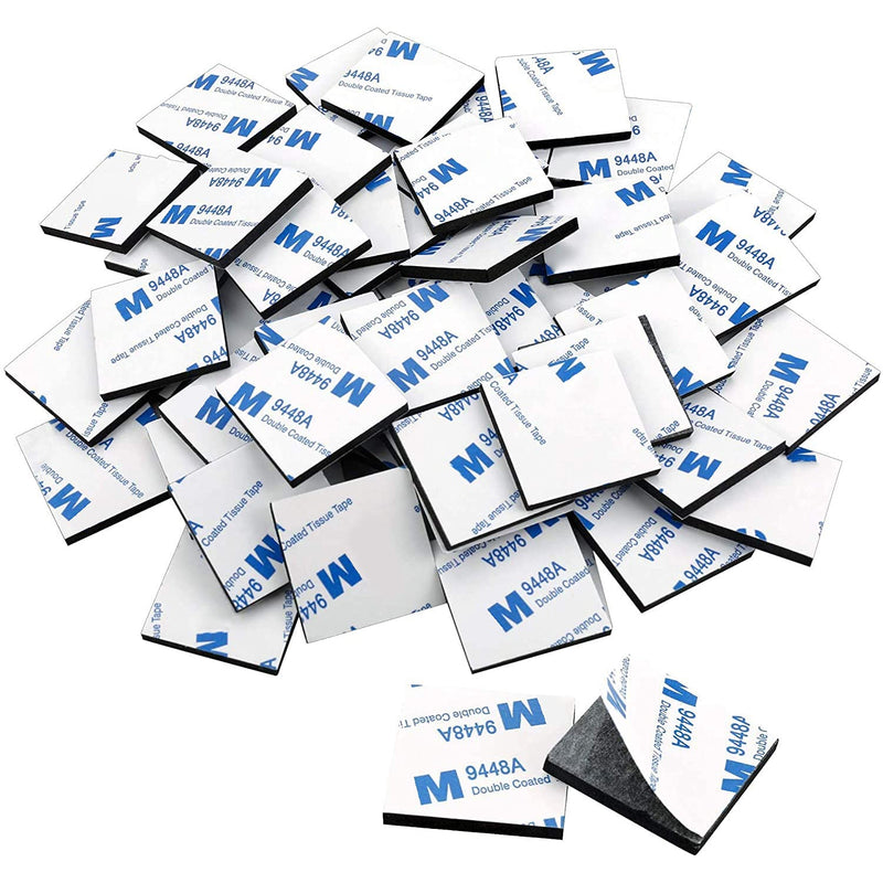 110 Pack Square Double Sided Foam Tape Strong Pad Mounting Adhesive (Black) - NewNest Australia