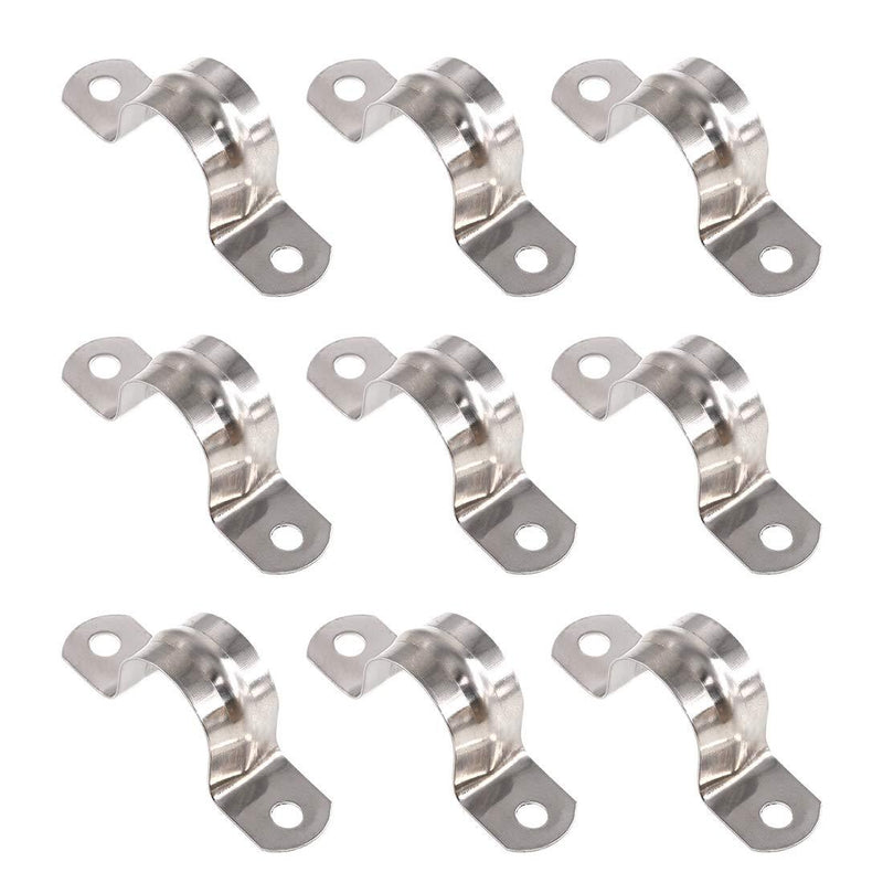 Keadic 30Pcs M25 Two Hole Strap U Bracket Tube Strap Tension Clips Stainless Steel Heavy Duty Rigid Pipe Strap Clamp, for Pipes 1" - NewNest Australia