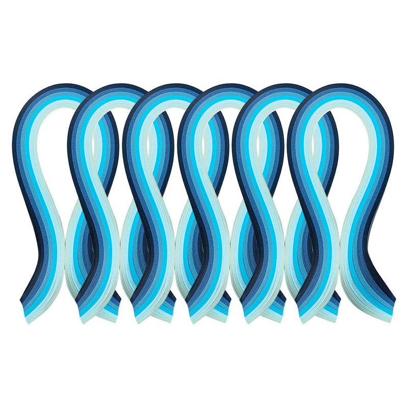 arricraft 1200PCS 3mm Quilling Paper Strips, Quilling Art Strips, 6 Colors Paper Craft Supplies for Paper Art DIY Craft Projects-Blue Series Blue - NewNest Australia