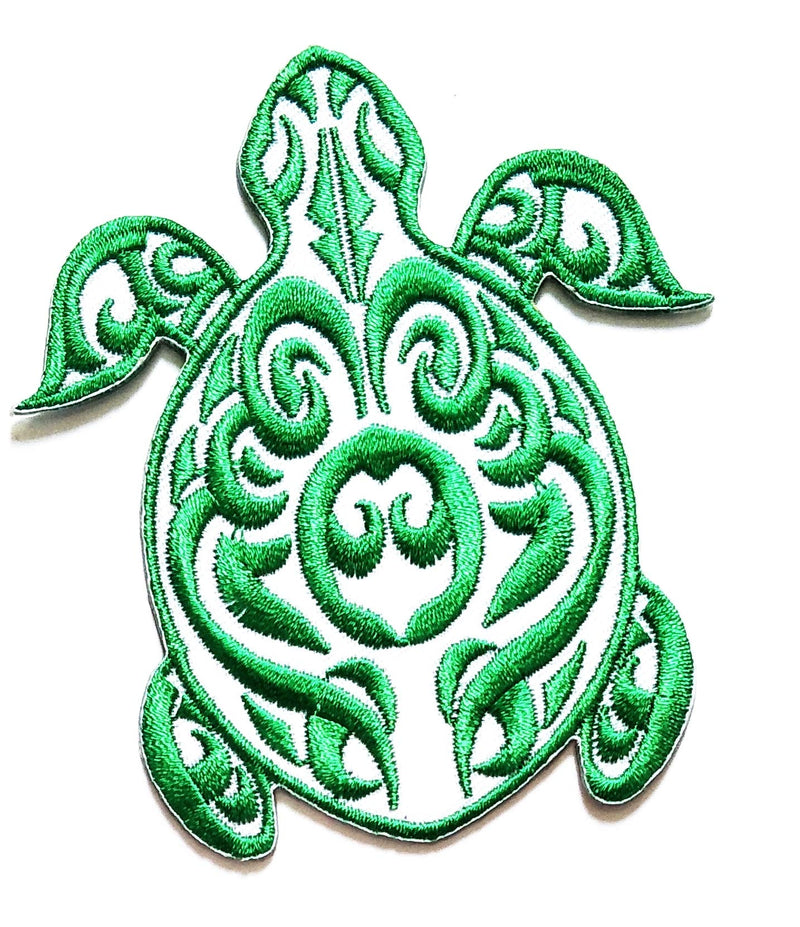 Nipitshop Patches Beautiful Design Green Sea Turtle Animal Cartoon Kids Patch Embroidered Iron On Patch for Clothes Backpacks T-Shirt Jeans Skirt Vests Scarf Hat Bag - NewNest Australia