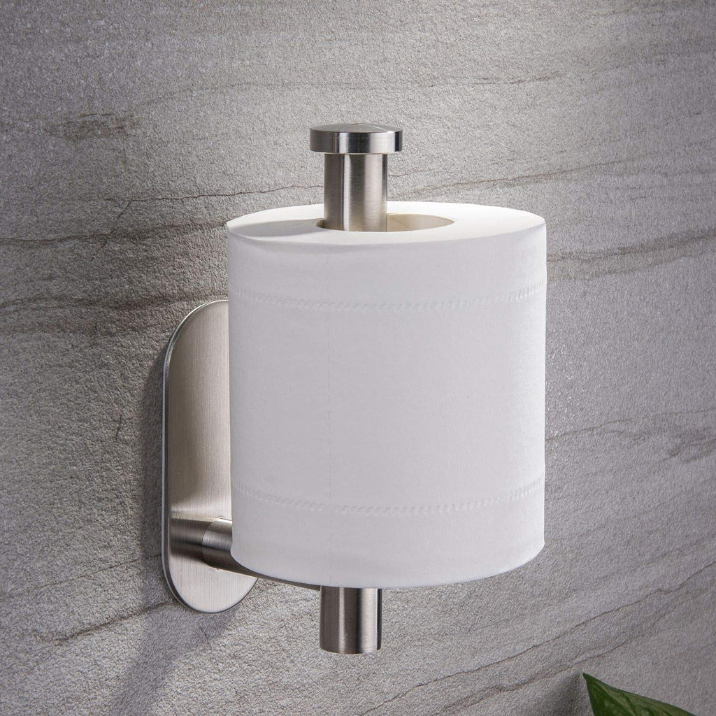 YIGII Toilet Paper Holder Self Adhesive - Adhesive Toilet Roll Holder no Drilling for Bathroom Stainless Steel Brushed 1# Silver - NewNest Australia