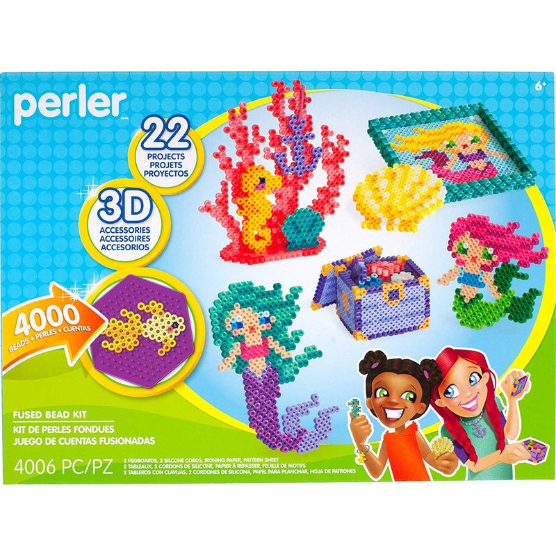 Perler Beads 3D Ocean and Mermaid Fuse Bead Kit, 4006pcs, 22 Projects Original Version - NewNest Australia