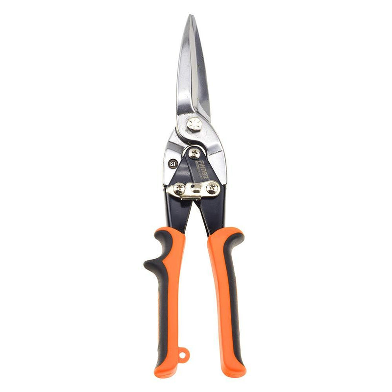 Finder 12" Aviation Snips, Long Straight Cut Tin Snips Cutting Shears Power Cutter with CR-V Blade & Comfortable Grip, 300mm Scissors for Cutting Metal Sheet, Hard Material, Industrial Quality - NewNest Australia