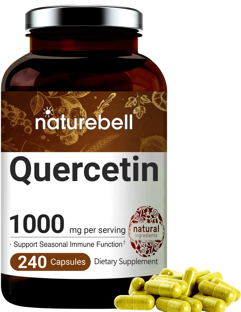 NatureBell Quercetin 1000mg Per Serving, 240 Capsules (4 Months Supply), Super Immune Vitamins and Quercetin Vitamins, Supports Cardiovascular Health, Immune System and Bioflavonoids - NewNest Australia