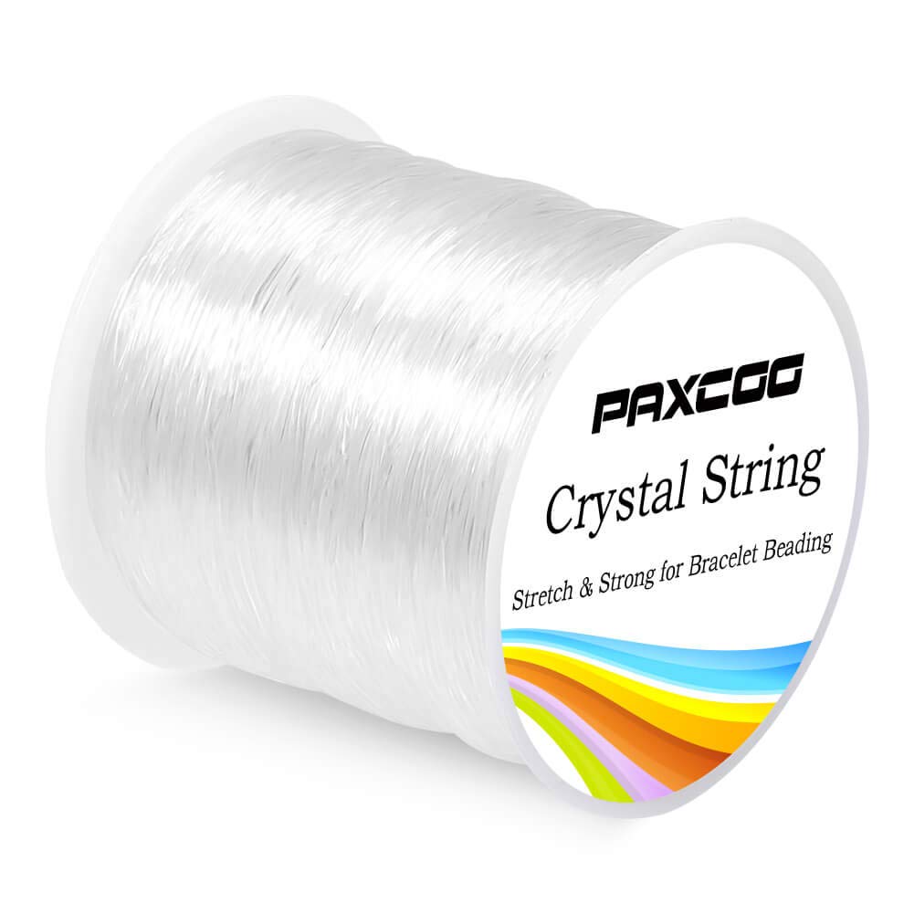 Paxcoo 0.8mm Elastic String, Stretchy Bracelet String Crystal String Bead Cord for Bracelet, Beading and Jewelry Making (120m) - NewNest Australia