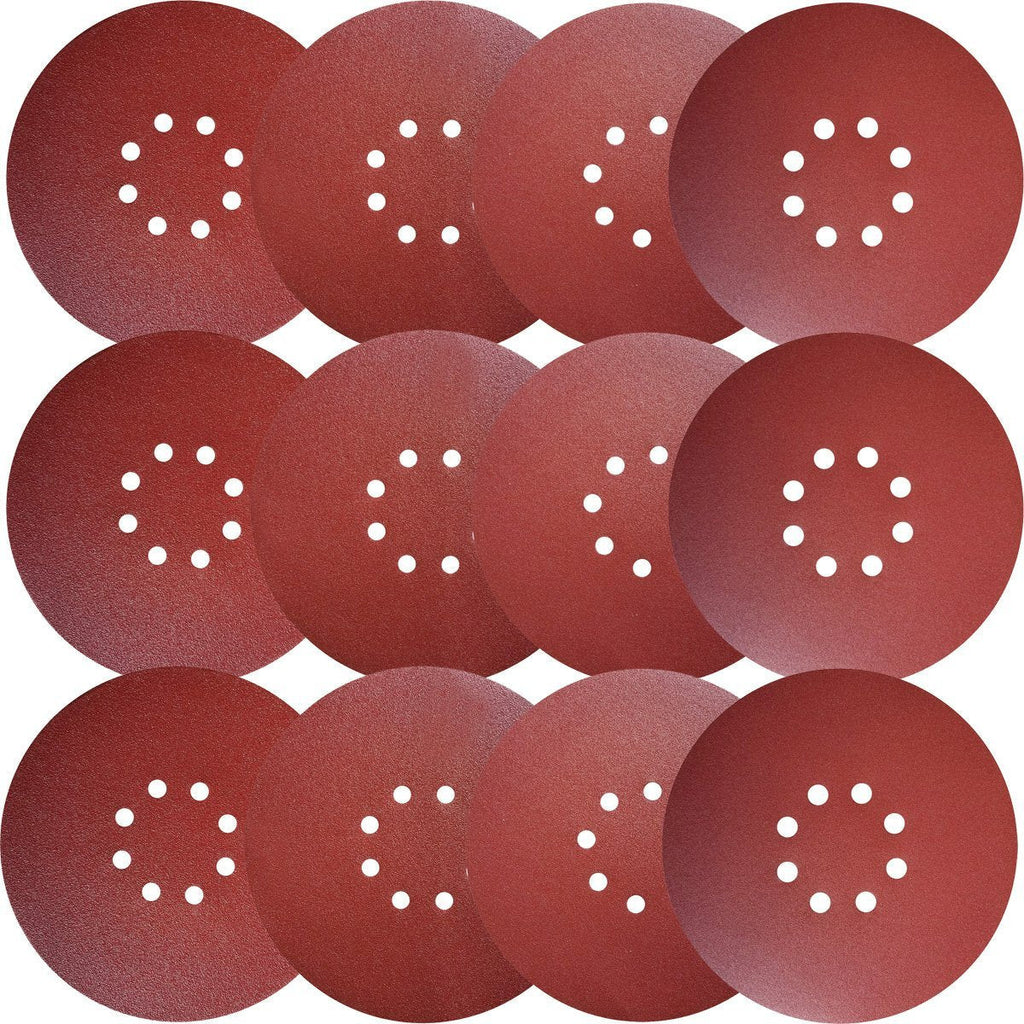 Sackorange 30 PCS 9-Inch 8-Hole Hook-and-Loop Sanding Discs Sander Paper for Drywall Sander(5 Each of 80 100 120 180 240 400 Grits) - NewNest Australia