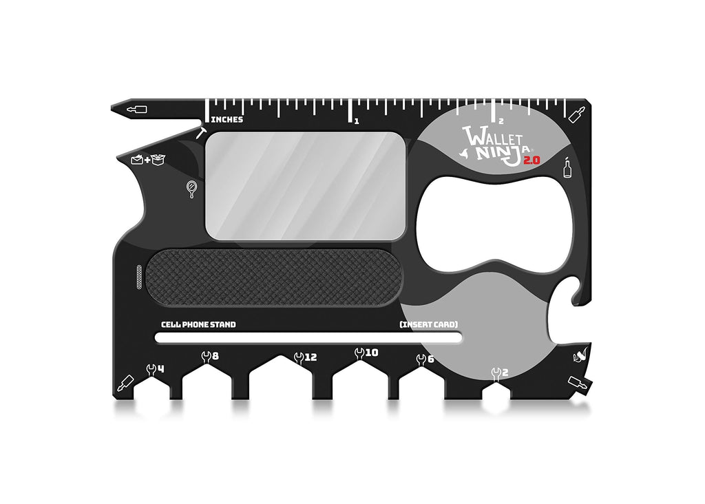 Wallet Ninja 2.0 (Advanced 20-in-1 Multitool, Now With Mirror + Nail File) Available in Black and Pink - NewNest Australia