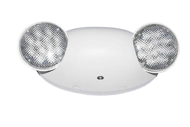 LIT-PaTH LED Emergency Exit Lighting Fixtures with 2 LED Bug Eye Heads and Back Up Batteries- US Standard Emergency Light, UL 924 and CEC Qualified, 120-277 Voltage (White, 1-Pack) White - NewNest Australia