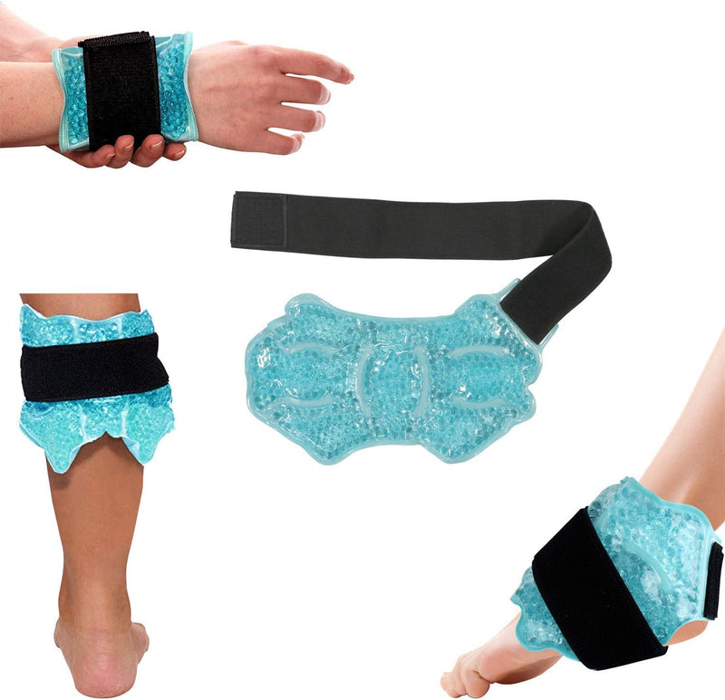 Ankle/Sport Foot Ice Therapy Wrap,Hot Cold Ice Gel Pack with Adjustable Brace for Sprained Ankles, Plantar Fasciitis, Achilles,tendonitis, and Swelling Feet,Microwaveable, Freezable and Reusable - NewNest Australia