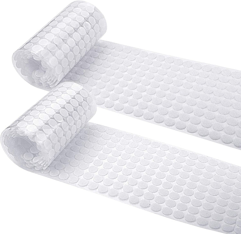 1008pcs 2/5" 10mm Diameter Sticky Back Coins Hook and Loop Self Adhesive Dots Tapes White 1008 - NewNest Australia