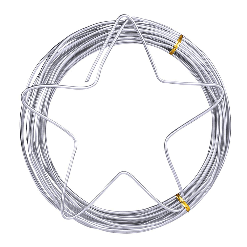 Silver Aluminum Wire Metal Craft Wire 3mm Diameter (9 Gauge), 10 M (32.8 feet), Bendable and Flexible Floral Armature Wire for DIY Arts and Craft Projects by STARVAST - NewNest Australia