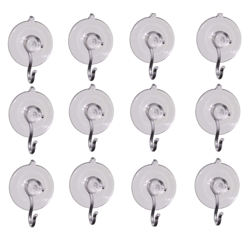 NewNest Australia - 16-Pak 3/4-inch Small Mini (Made in Pennsylvania) Suction Cup with Hooks-Deep Hook Design is Ideal for Window-Mounted Signs, Holiday Ornaments, Stained Glass and Decorations. (Made in USA) Mini-16 Pak 3/4''(Suction Cups Only) 