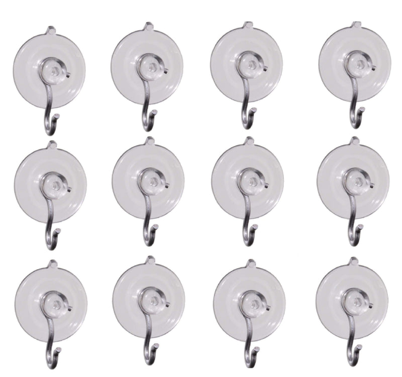 NewNest Australia - 16-Pak 3/4-inch Small Mini (Made in Pennsylvania) Suction Cup with Hooks-Deep Hook Design is Ideal for Window-Mounted Signs, Holiday Ornaments, Stained Glass and Decorations. (Made in USA) Mini-16 Pak 3/4''(Suction Cups Only) 