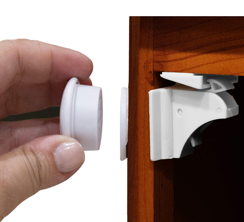 Eco-Baby Magnetic Cabinet Locks Child Safety for Drawers and Cabinets - Kitchen Child Proof Cabinet Locks - Baby Proofing Safety (8 Locks & 2 Keys) - NewNest Australia