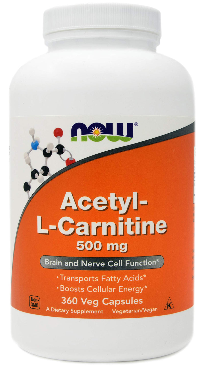 Now Foods Acetyl-L-Carnitine ACL 500 mg, 360 Veg Capsules - Non-GMO 360 Count (Pack of 1) - NewNest Australia