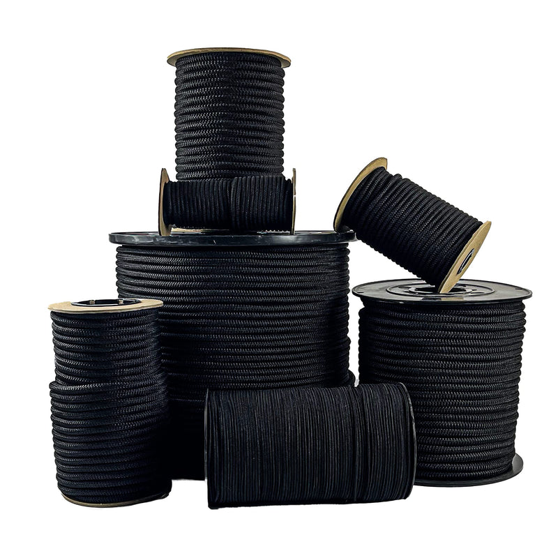 SGT KNOTS Diamond Grip Elastic Bungee Cord - 100% Stretch and Shock Absorbent for Camping, Kayak Deck, Crafting (1/2" x 10ft, Black) 1/2 inch x 10 feet - NewNest Australia
