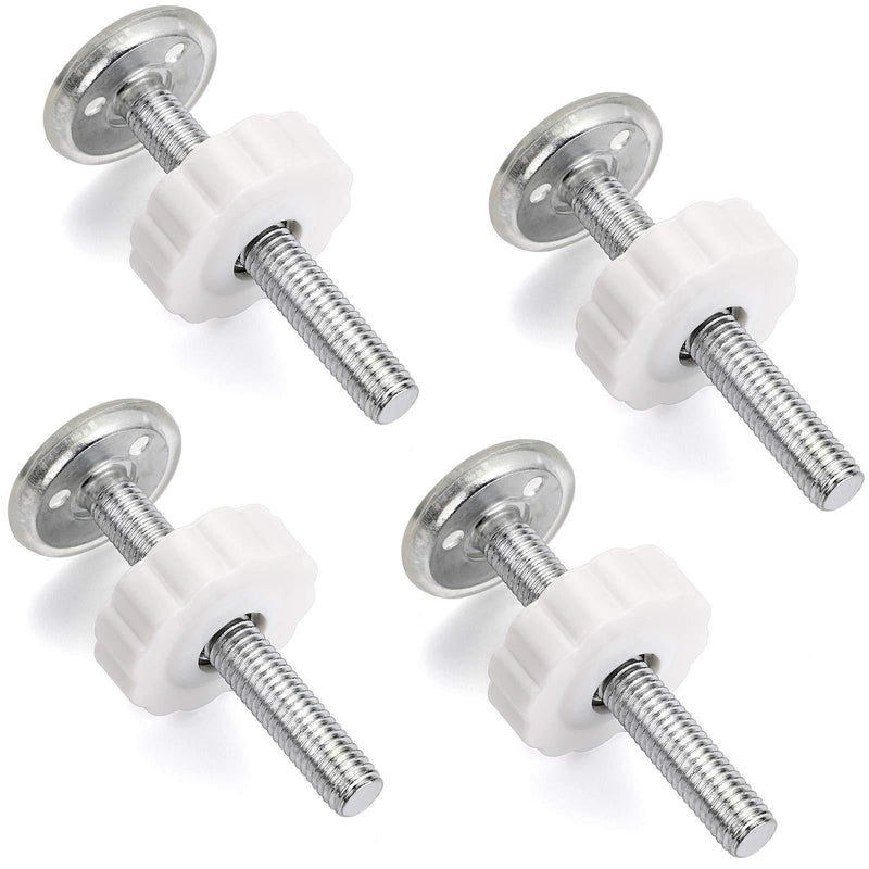 OwnMy M10(10mm/0.39") Baby Gate Adapter OwnMy 10MM Walk Thru Gate Spindle Rods Accessory Pressure Gate Replacement Parts Screw Mounted Bolts Kit for Pets Gate/Stair Railing Safety Gate, 4 Pcs - White - NewNest Australia