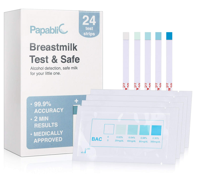 24-Count of Papablic Test & Safe Breastmilk Alcohol Test Strips, 2-min Quick & Precise Detection for Alcohol in Breastmilk Precise Detection for Alcohol in breastmilk - NewNest Australia