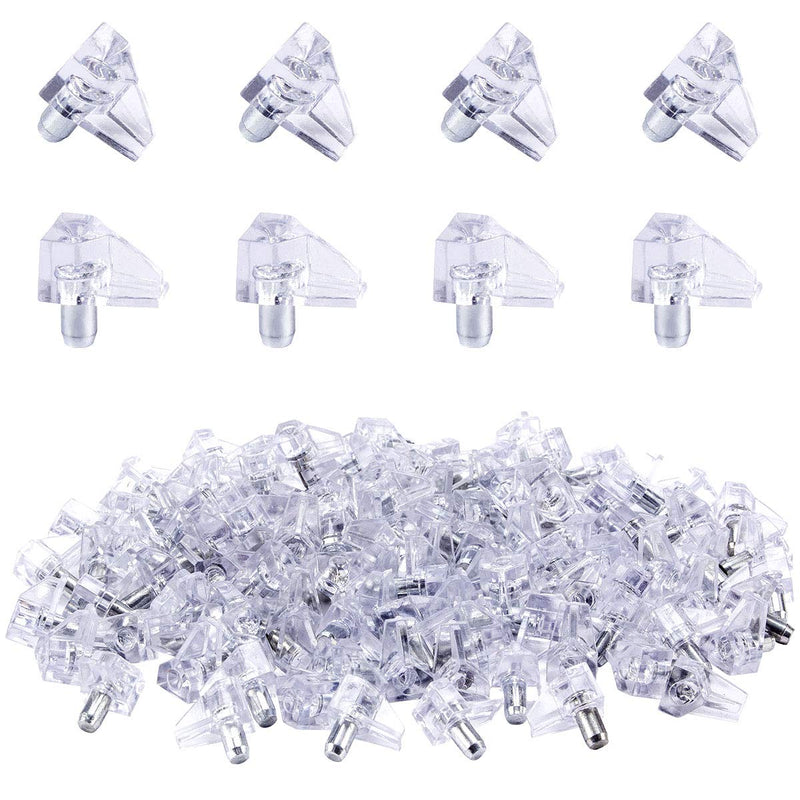 Apipi 100 Pieces Clear Shelf Support Pegs -5 mm Cabinet Shelf Clips,Shelf Holder Pins Bracket Steel Pin for Cabinet Furniture Book Shelves Supplies - NewNest Australia