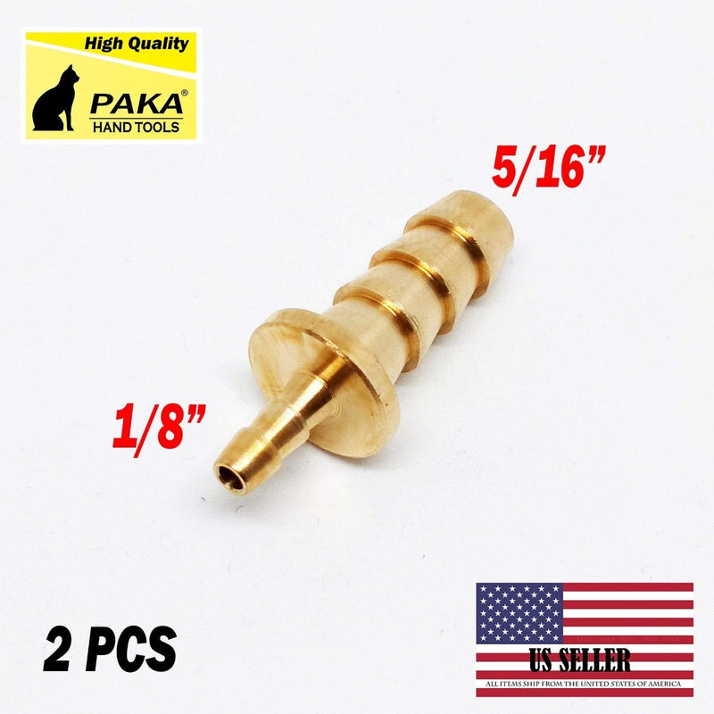 2 PCSHose Barb Mender Union Splicer Brass Pipe Fitting Gas Fuel Water (1/8X5/16)(1/2X5/8)(5/8X3/8) (1/8X5/16) 1/8X5/16 - NewNest Australia