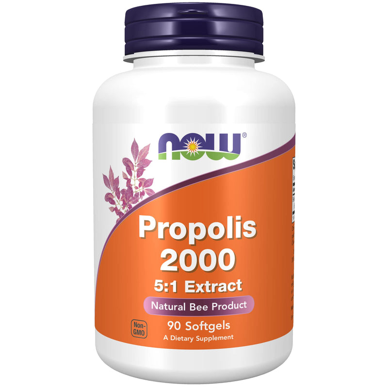 NOW Supplements, Propolis 2,000 (Bee Propolis), 5:1 Extract, Natural Bee Product, 90 Softgels - NewNest Australia