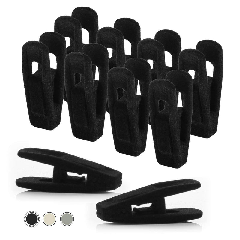 NewNest Australia - Closet Accessories Velvet Clips, 20 Pack, Durable Non- Breaking Material, Matching Hangers of Our Brand and Your existing Velvet Hanger, Suitable to Hang Many Types of Clothes. (Black) Black 