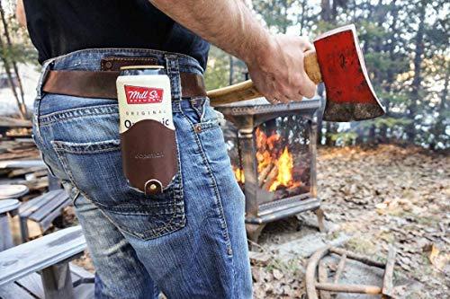 Leather Beer Belt Holster - Barbeque, Fishing, Hunting - NewNest Australia