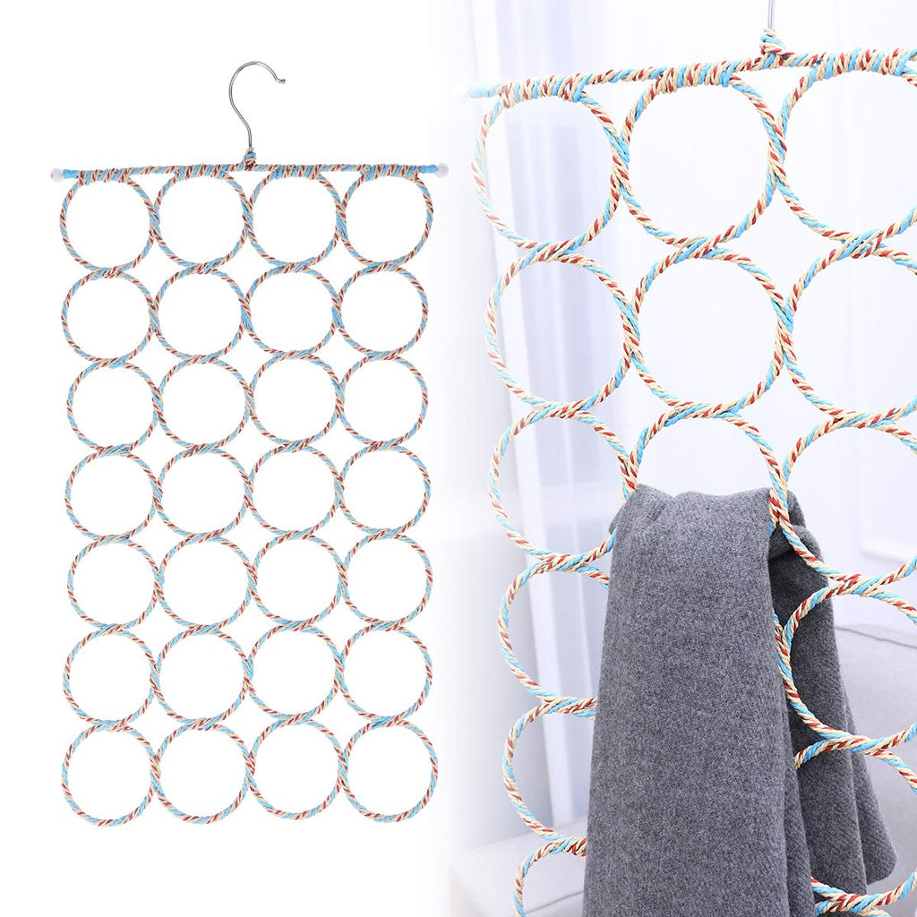 WINOMO 2 Pcs Scarf Hanger Organizer Holder, Multifunctional 28 Count Loops Scarf Racks, Tie Racks Closet Organizer and Storage (Mixed Color) - NewNest Australia