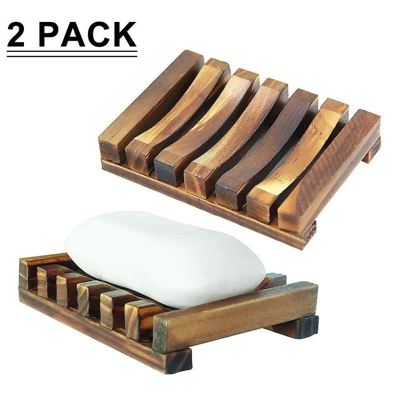 SAYGOGO Bathroom Wooden Soap Case Holder, Rectangular Hand Craft, Natural Wooden Holder for Sponges - NewNest Australia