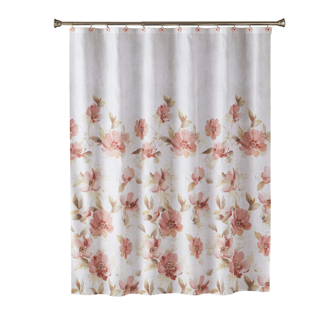 SKL Home by Saturday Knight Ltd. SKL Home by Saturday Knight Misty Floral, Pink/Multicolored Shower Curtain - NewNest Australia