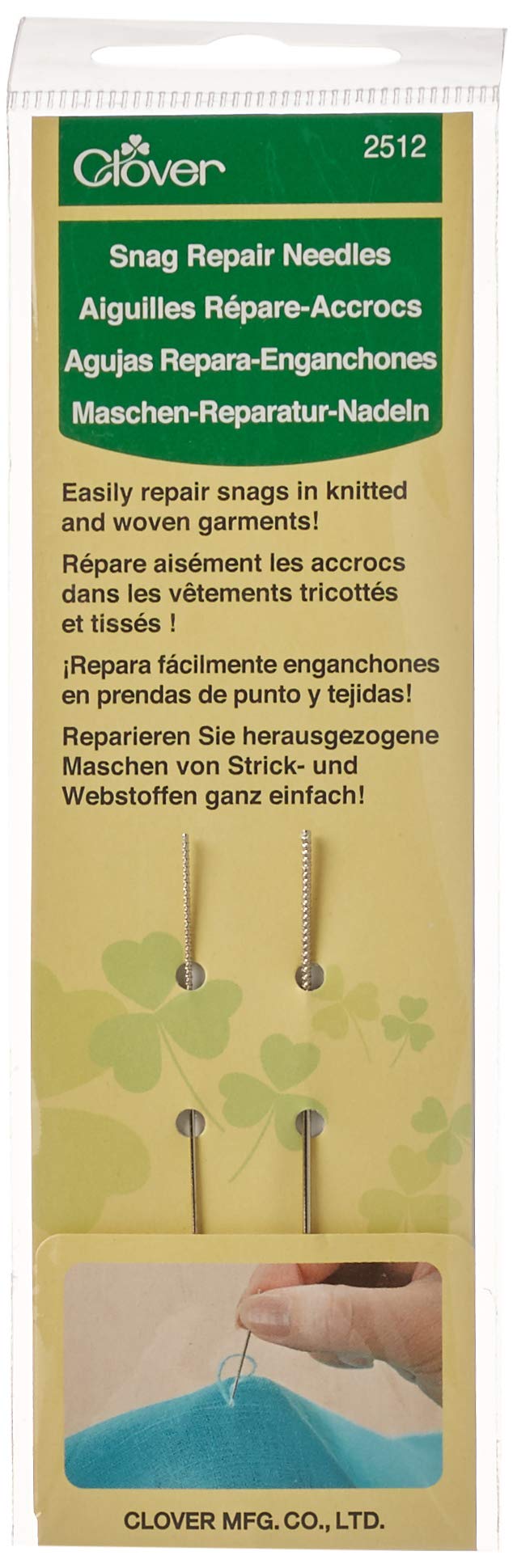 Clover Snag Repair Needles, Silver 2 Count - NewNest Australia