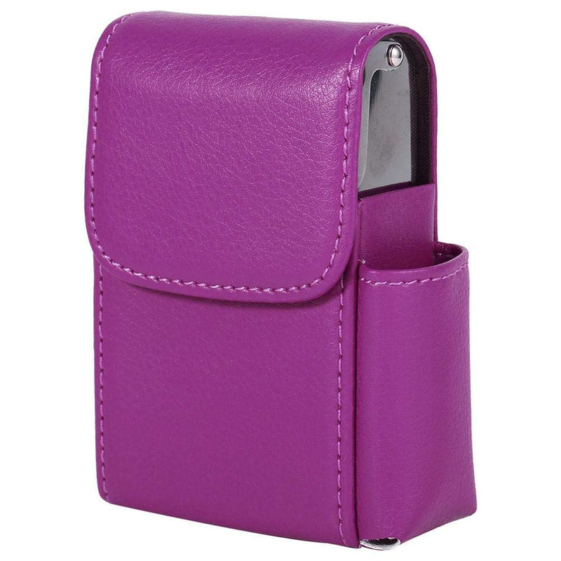 PU Leather Cigarette Box Anti-Scratch Protective Storage Case with Lighter Holder for Cigarette Lighter Name Card(Rose Red) Product Name - NewNest Australia