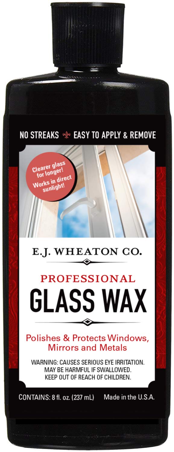 E.J. Wheaton Co. Glass Wax, Polishes and Protects Windows, Mirrors and Metal Surfaces, Dries Chalk White, Easy to Apply and to Remove, Made in USA - NewNest Australia