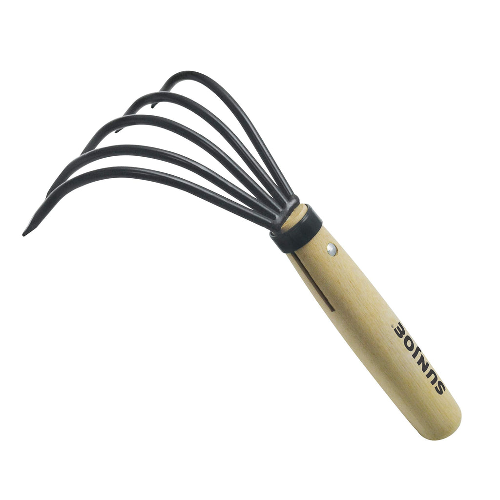 Nisaku by Sun Joe NJP555 Kumade Gohondume 5 Tine Claw Rake and Cultivator 4.75-Inch Width Japanese Carbon Stainless Steel prongs - NewNest Australia