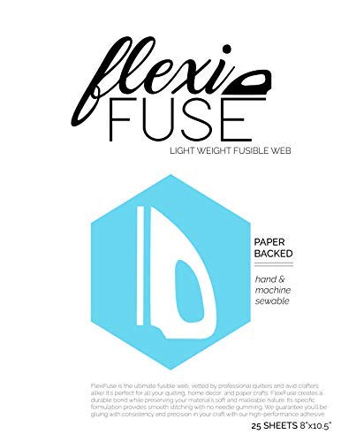25 Sheets (8" x 10.5") - FlexiFuse Lightweight Fusible Web for Applique - NewNest Australia