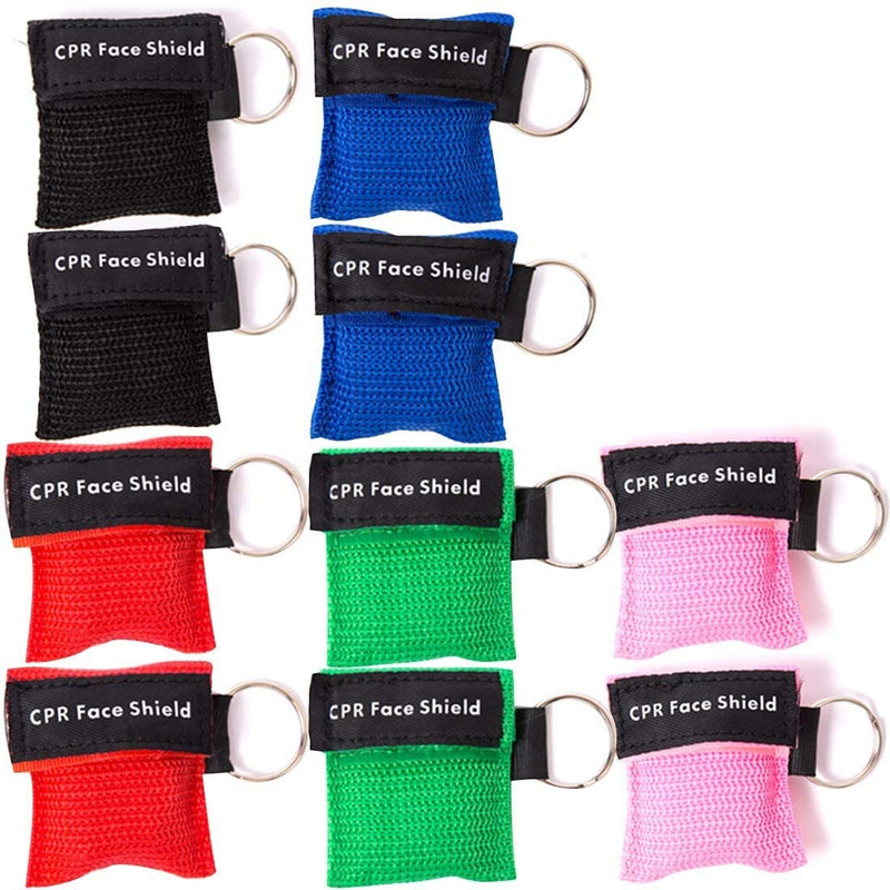 KONGDY 10pcs CPR Face Shield Keychain Mask with One-Way Valve Breathing Barrier … 10 - NewNest Australia