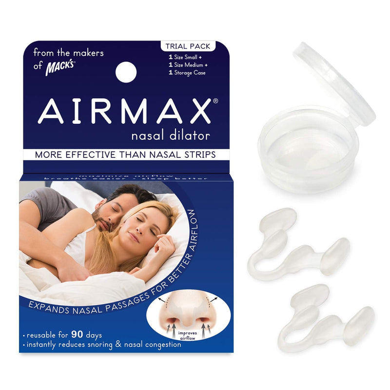AIRMAX Nasal Dilator for Better Sleep - Natural, Comfortable, Anti Snoring Device, Snoring Solution for Maximum Airflow and Easier Breathing (Small and Medium) - NewNest Australia