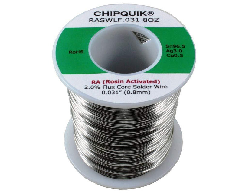 LF Solder Wire 96.5/3/0.5 Tin/Silver/Copper Rosin Activated .031 1/2lb - NewNest Australia