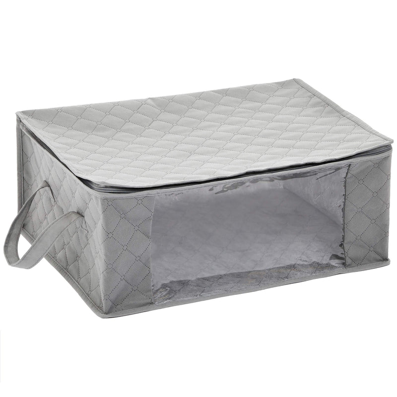 AmazonBasics Foldable Large Zippered Storage Bag Organizer Cubes with Clear Window & Handles, 3-Pack - NewNest Australia