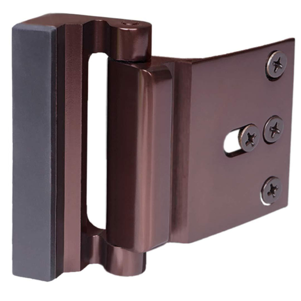 Door Lock Child Proof, Home Security Door Reinforcement Lock Withstand 800 lbs Door Latch Double Safety Security Protection for Your Home (Bronze Door Security Lock) Brown - NewNest Australia