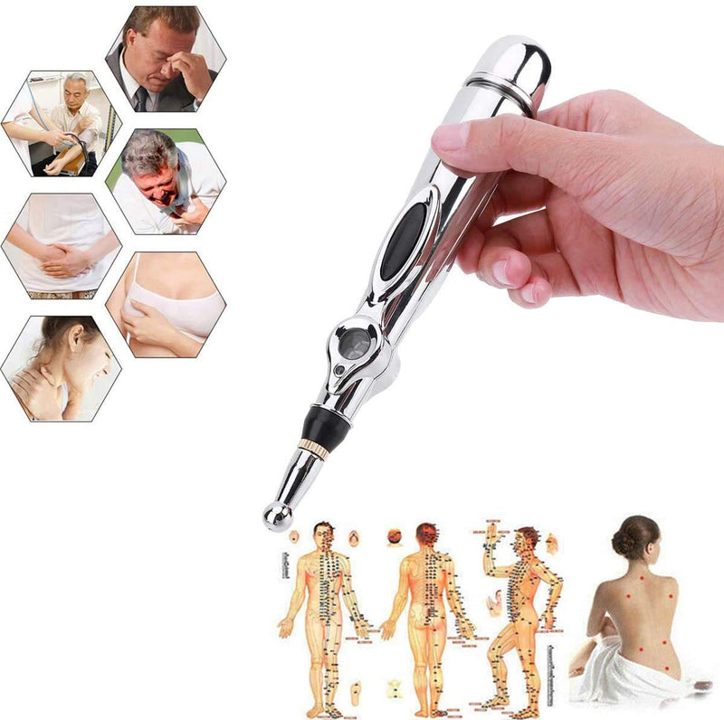 Acupuncture Pen 3-in-1 Electronic Acupuncture Pen for Pain Relief, Powerful Meridian Energy Pulse Massage Pen, Includes Massaging Gel Battery Powered - NewNest Australia