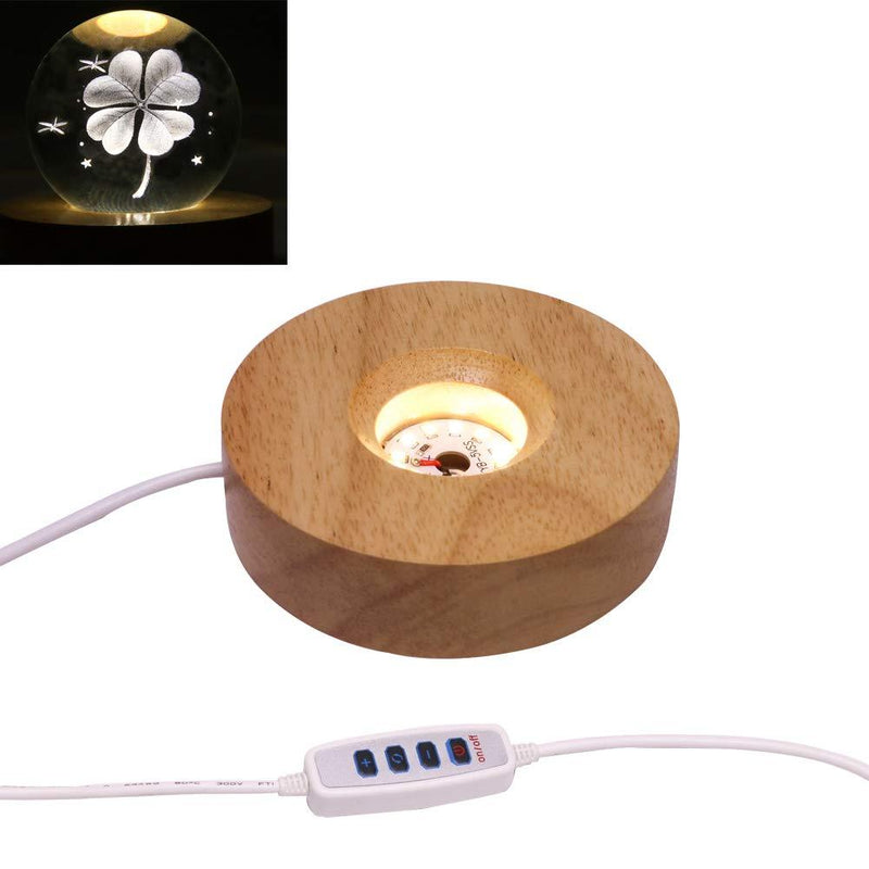 NewNest Australia - Eanatah 3 Colors Adjustable Display Base 12 LED Light Stand Base for 3D Crystals Glass Resin Art Wood 